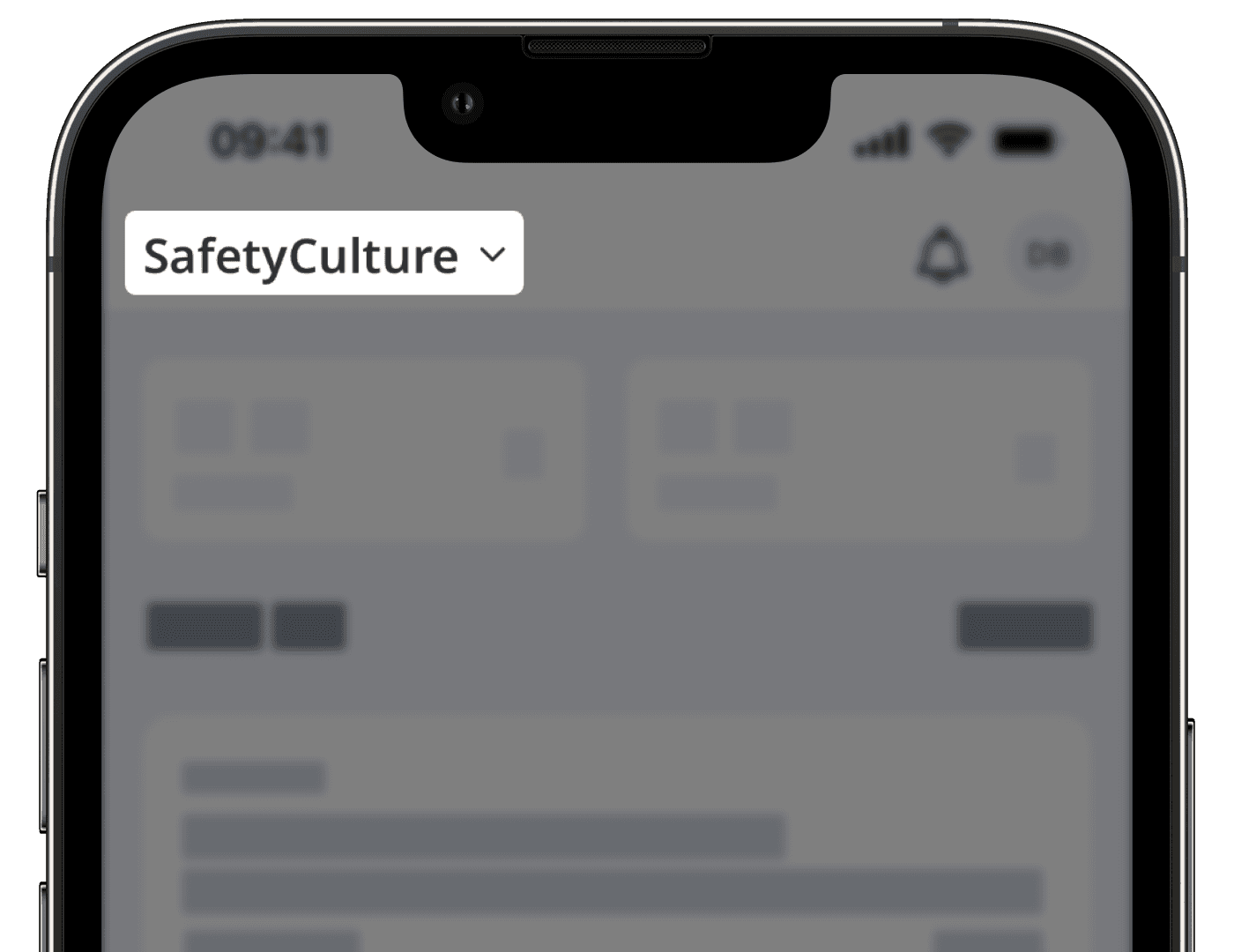 Switch from one organization to another via the mobile app.