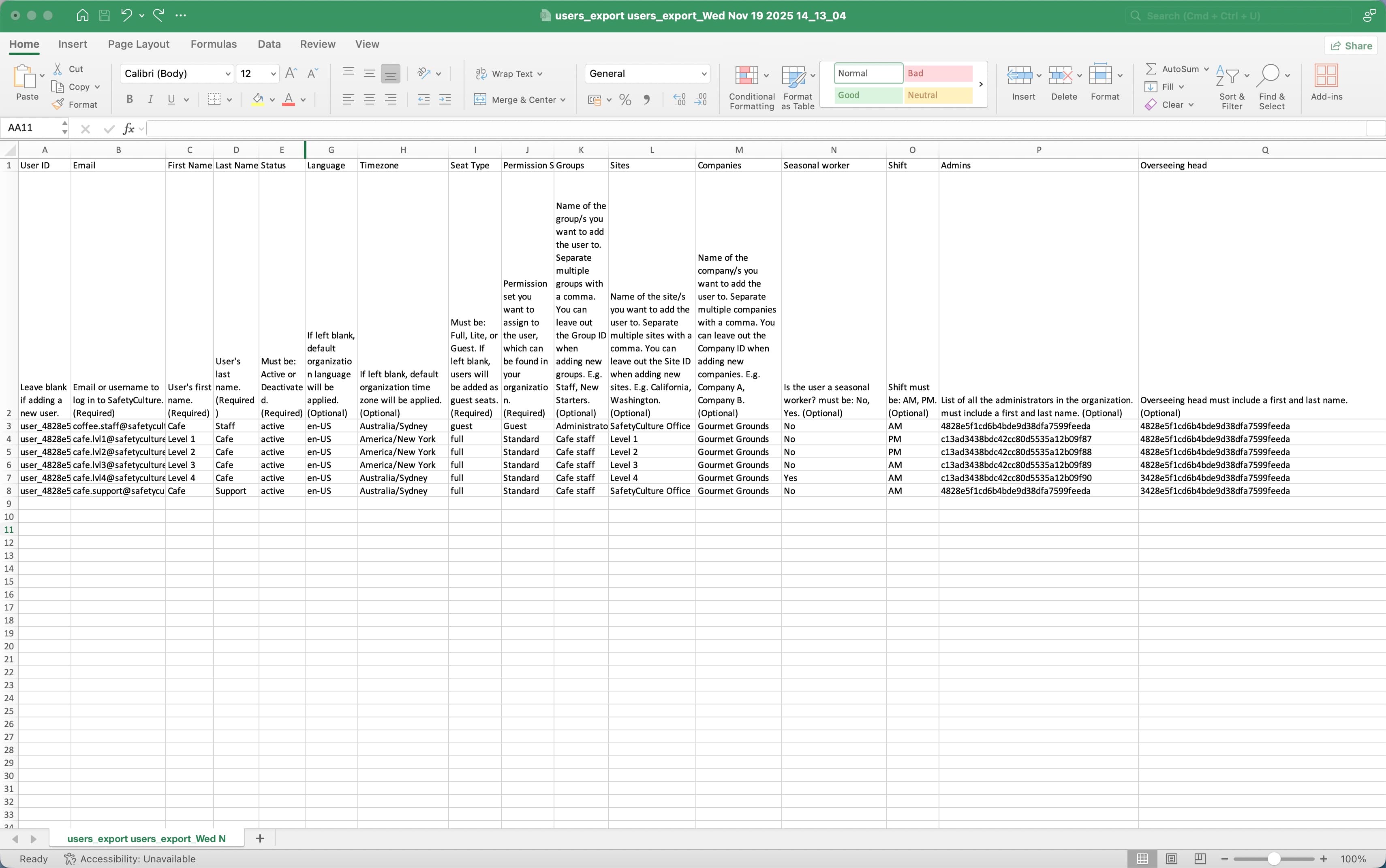 Add and manage users in bulk using one CSV file.
