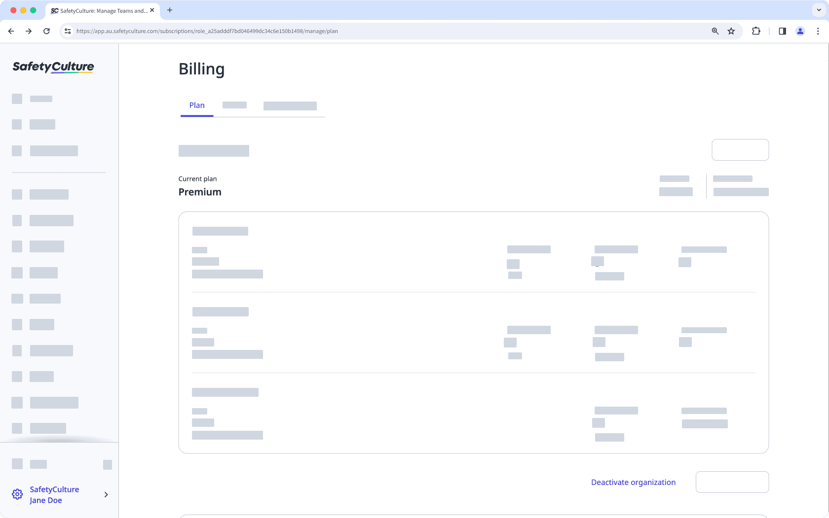Deactivate your organization via the web app.