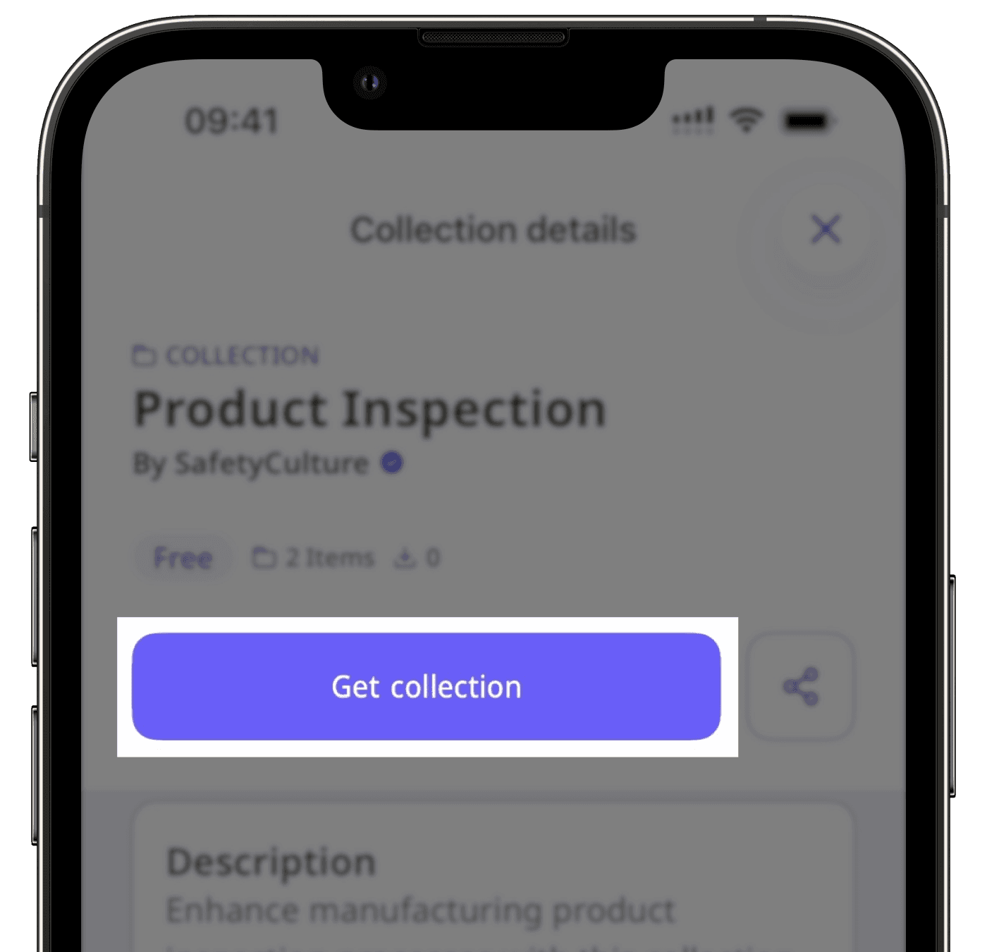 Download a collection from the Library via the mobile app.