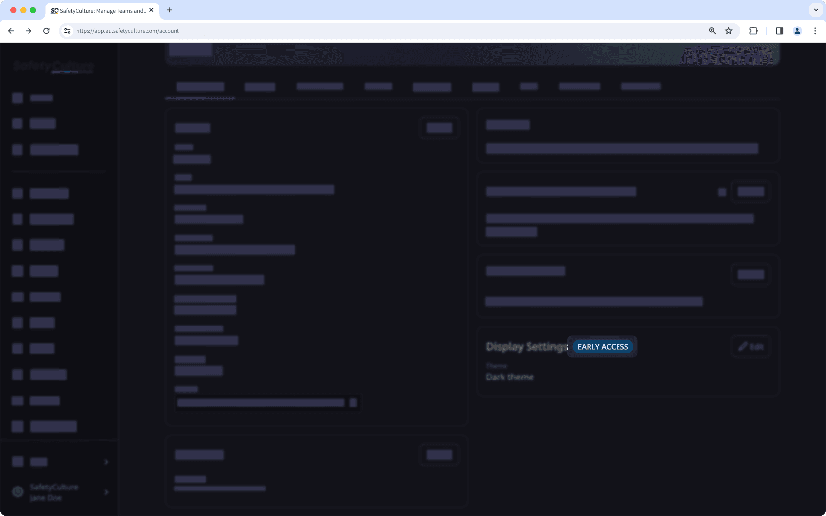 The Early Access tag via the web app.