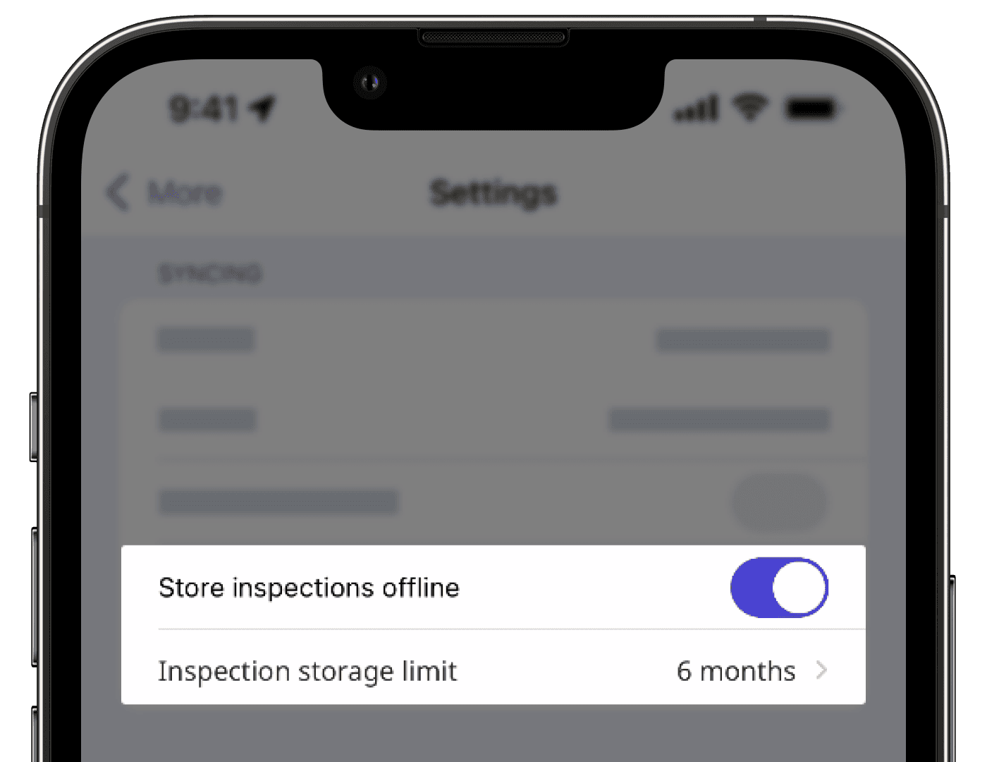 Store inspections offline on your mobile device.