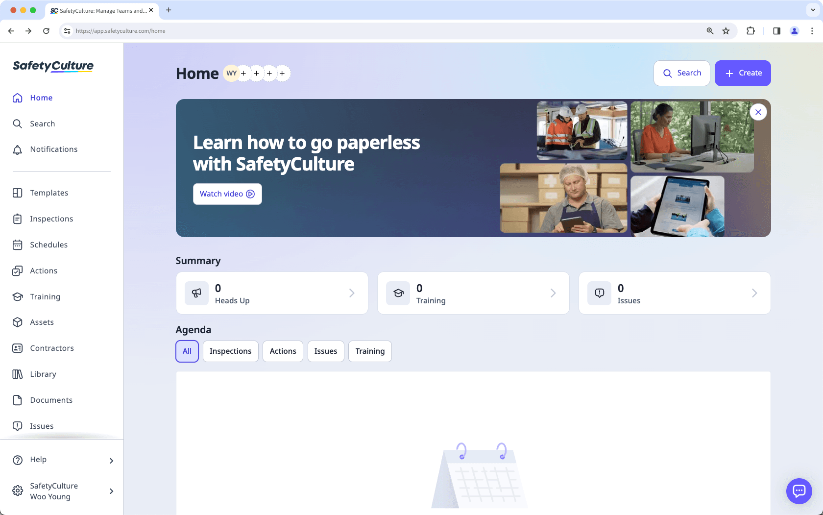 Get started with your SafetyCulture account via the web app.