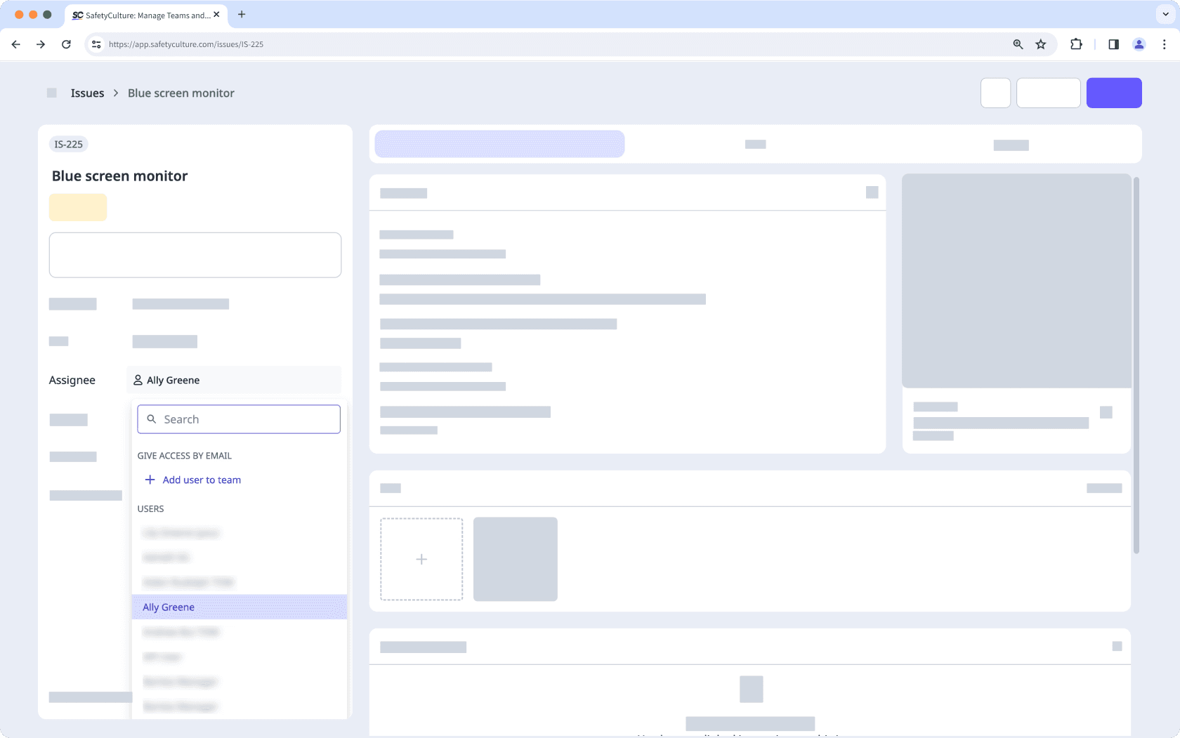 Unassign an issue via the web app.