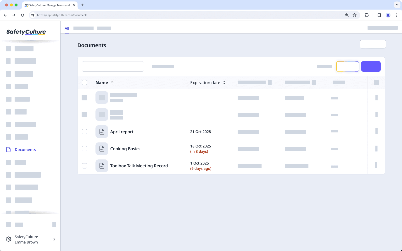 Setting an expiration date for files via the web app.