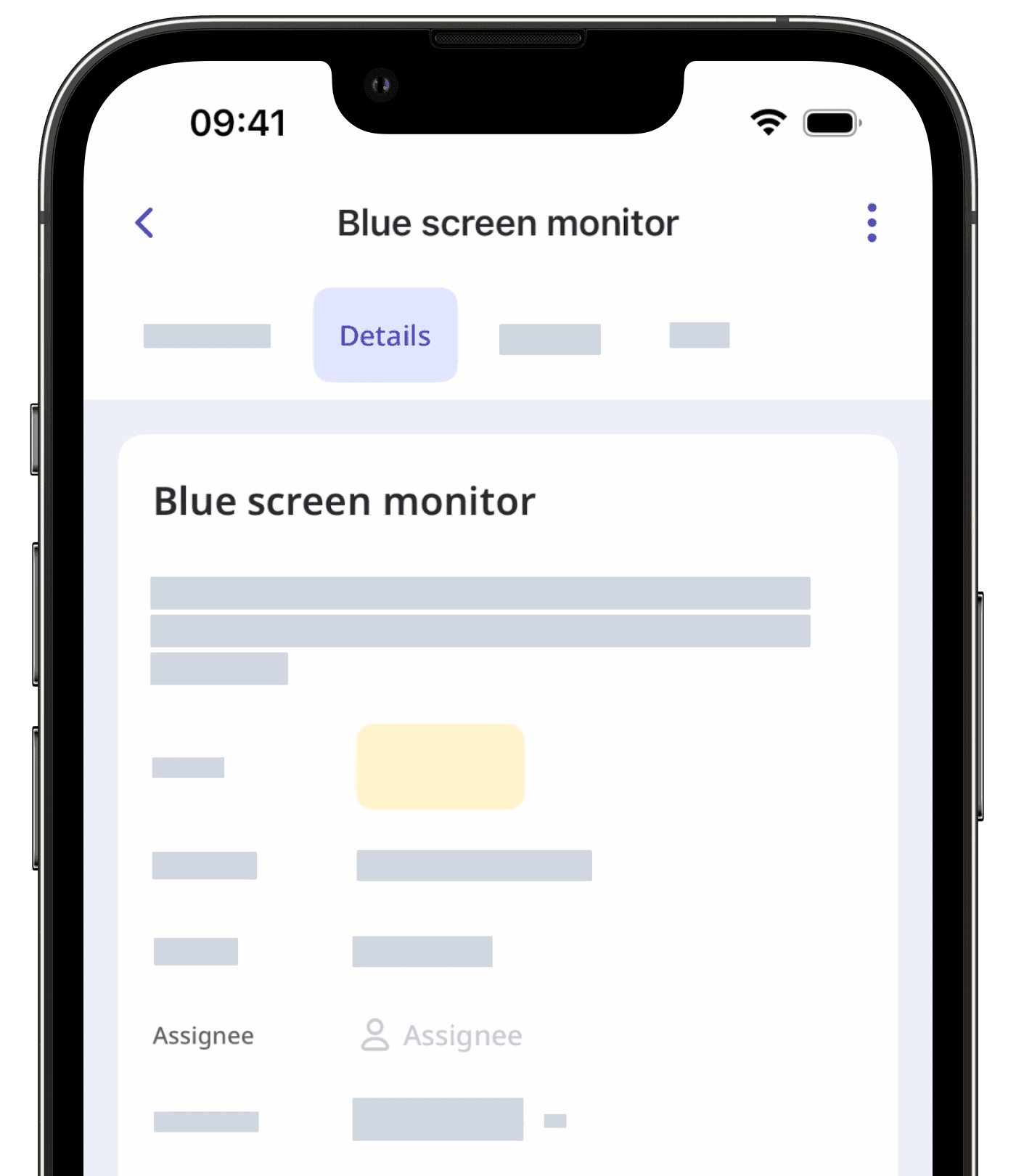 Assign an issue via the mobile app.