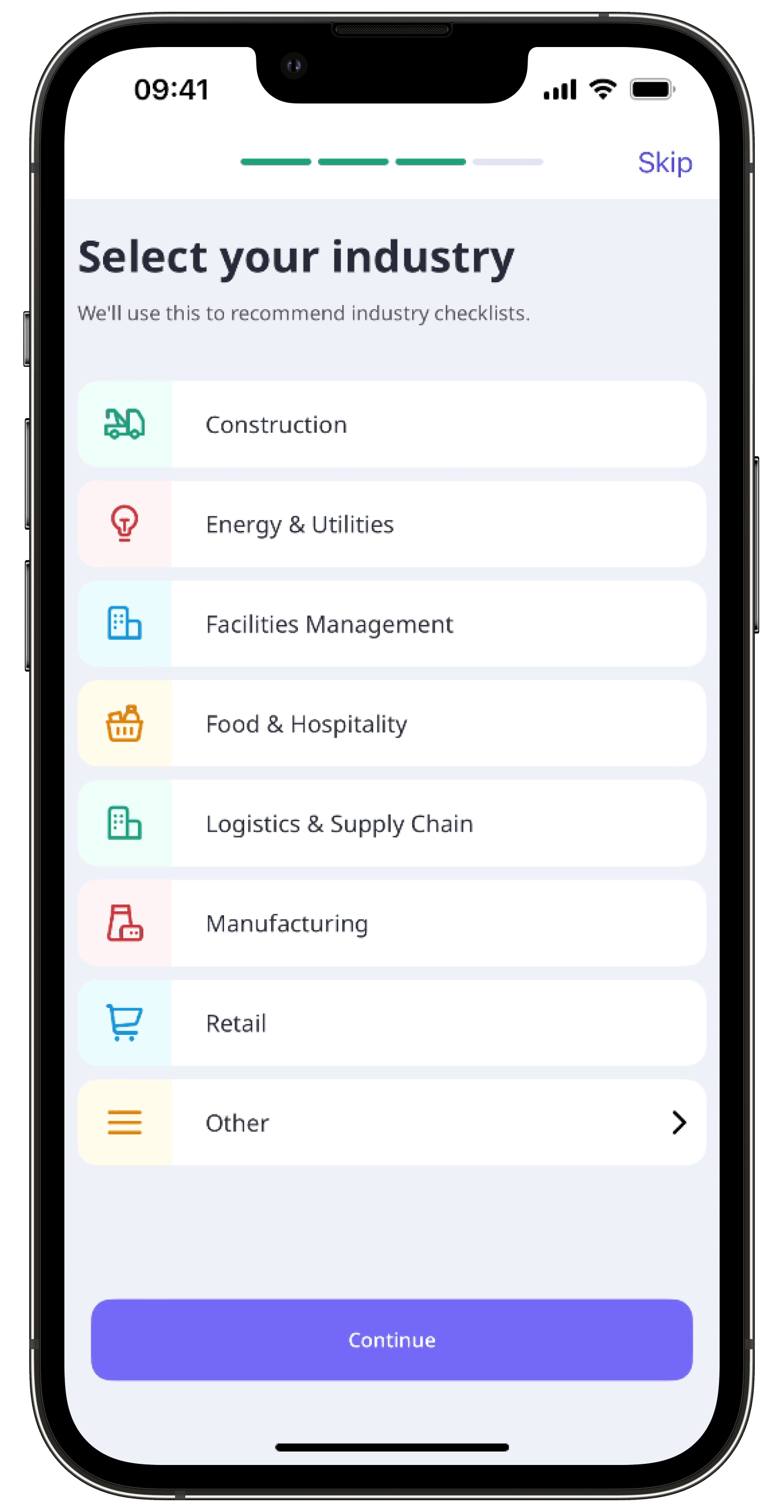Sign up for SafetyCulture via the mobile app