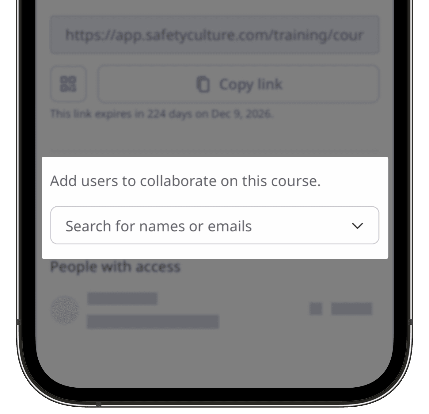 The "Share with editors" menu open with a dropdown to search for users by name or email.