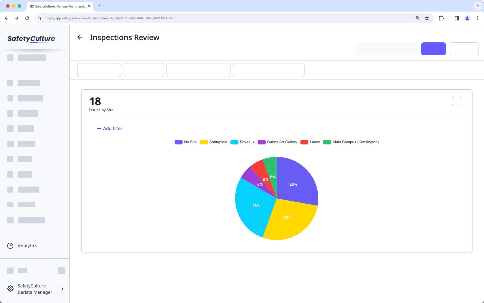Visualize your data by using the pie chart type via the web app.
