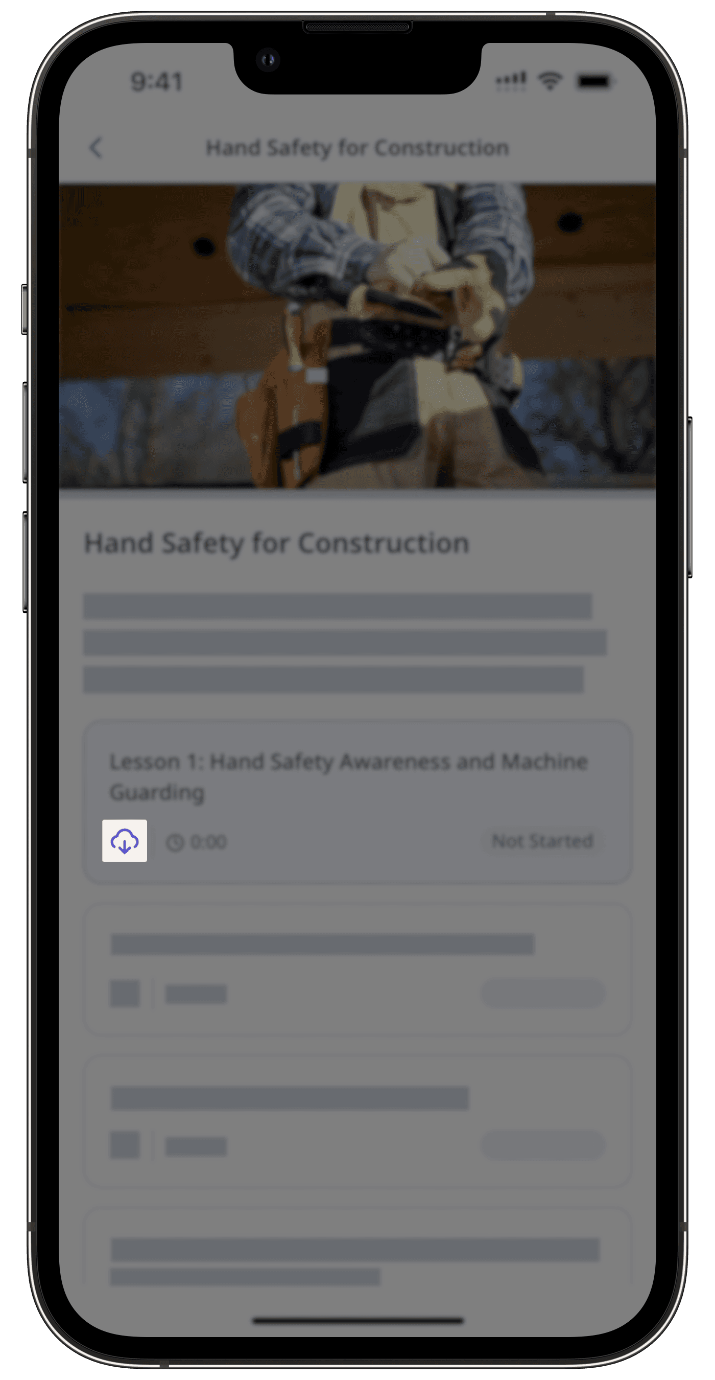 Download a lesson via the mobile app.