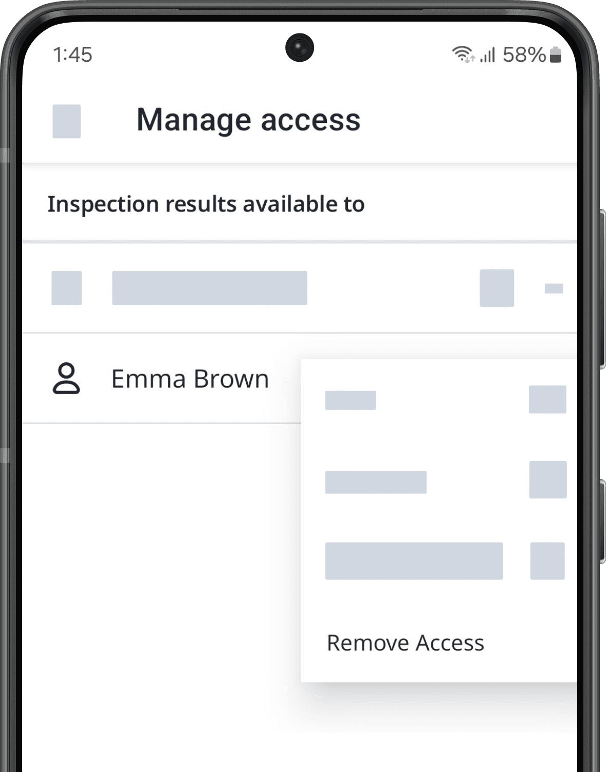 Remove access to an inspection via the SafetyCulture Android app.