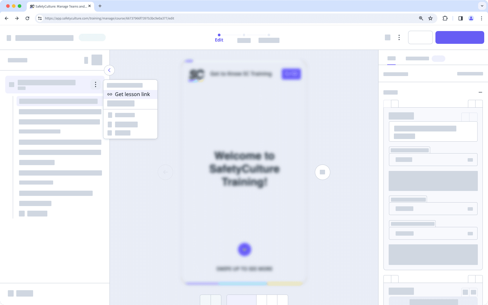 Get a lesson ID via the web app.