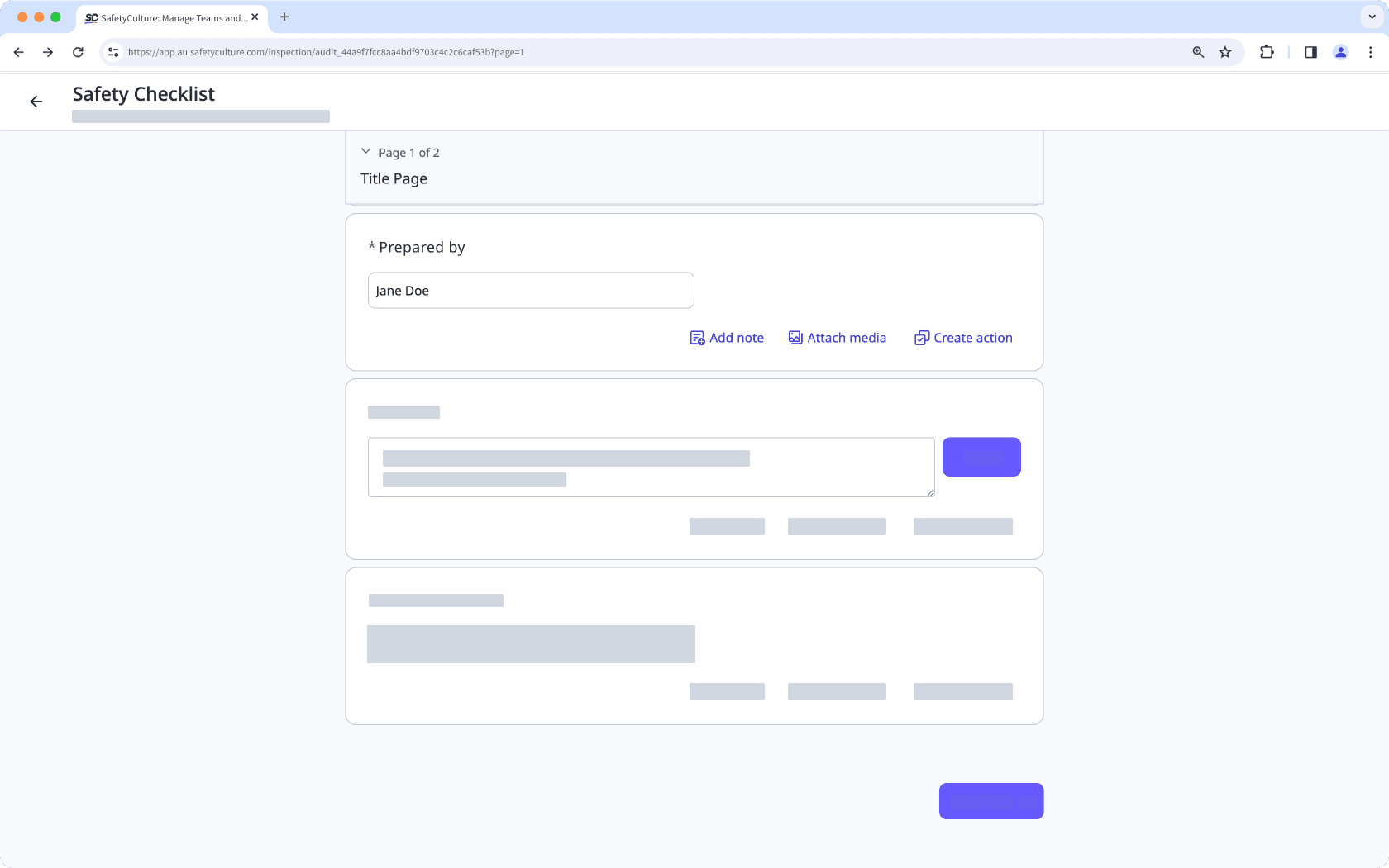 The person response type in an inspection.