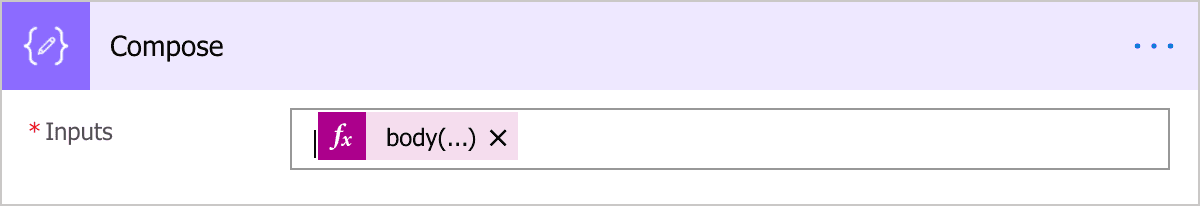 An example of the compose action in a Power Automate flow.