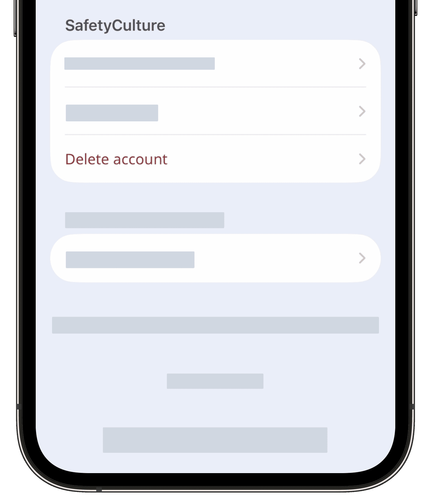 Delete my SafetyCulture account via the mobile app.