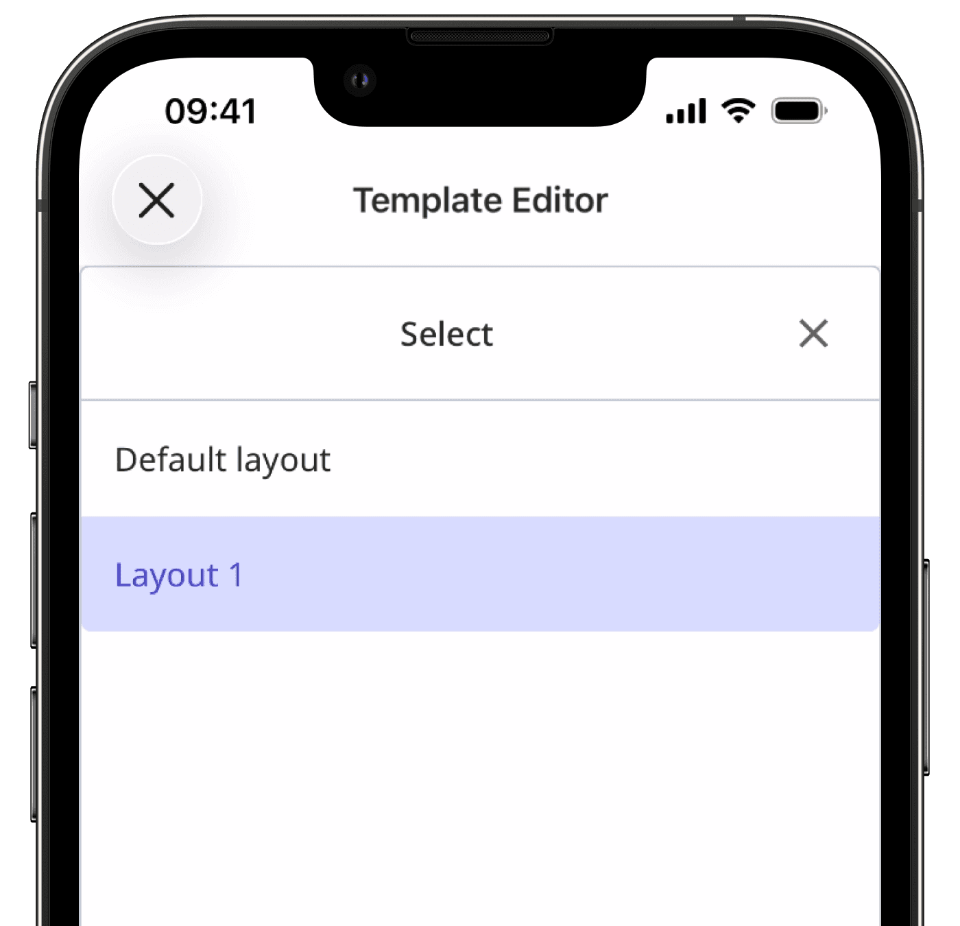 Demo of how to select your default layout via mobile app.