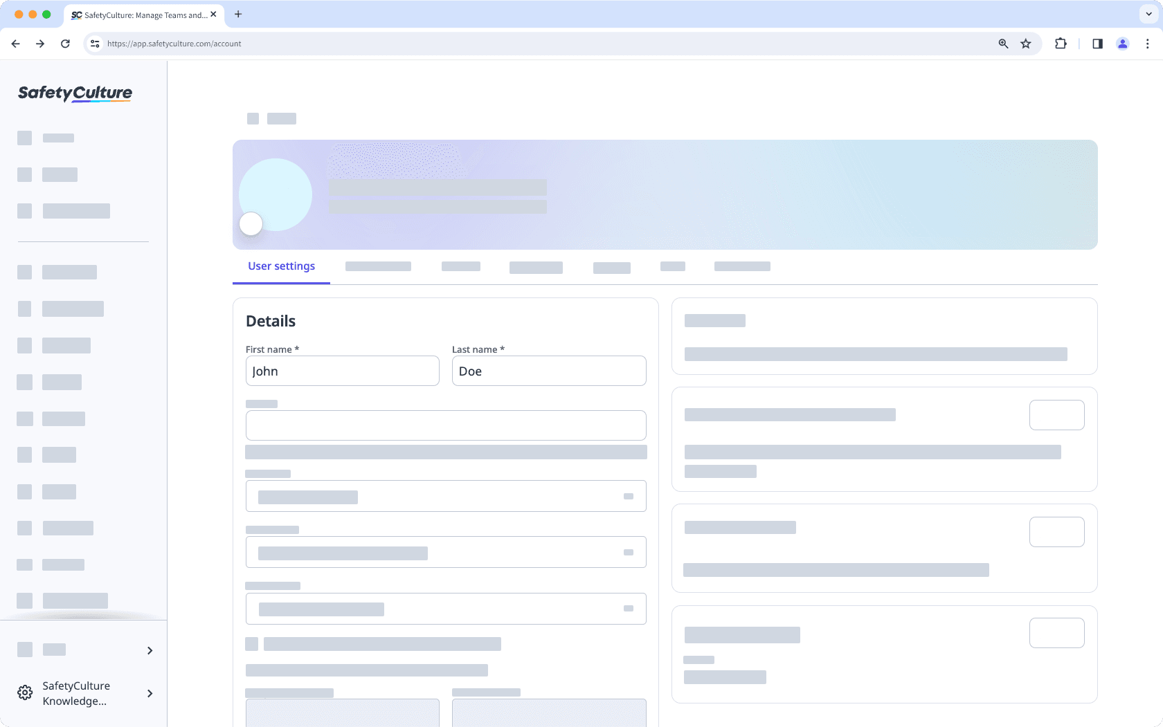 Edit the username for your SafetyCulture account via the web app.
