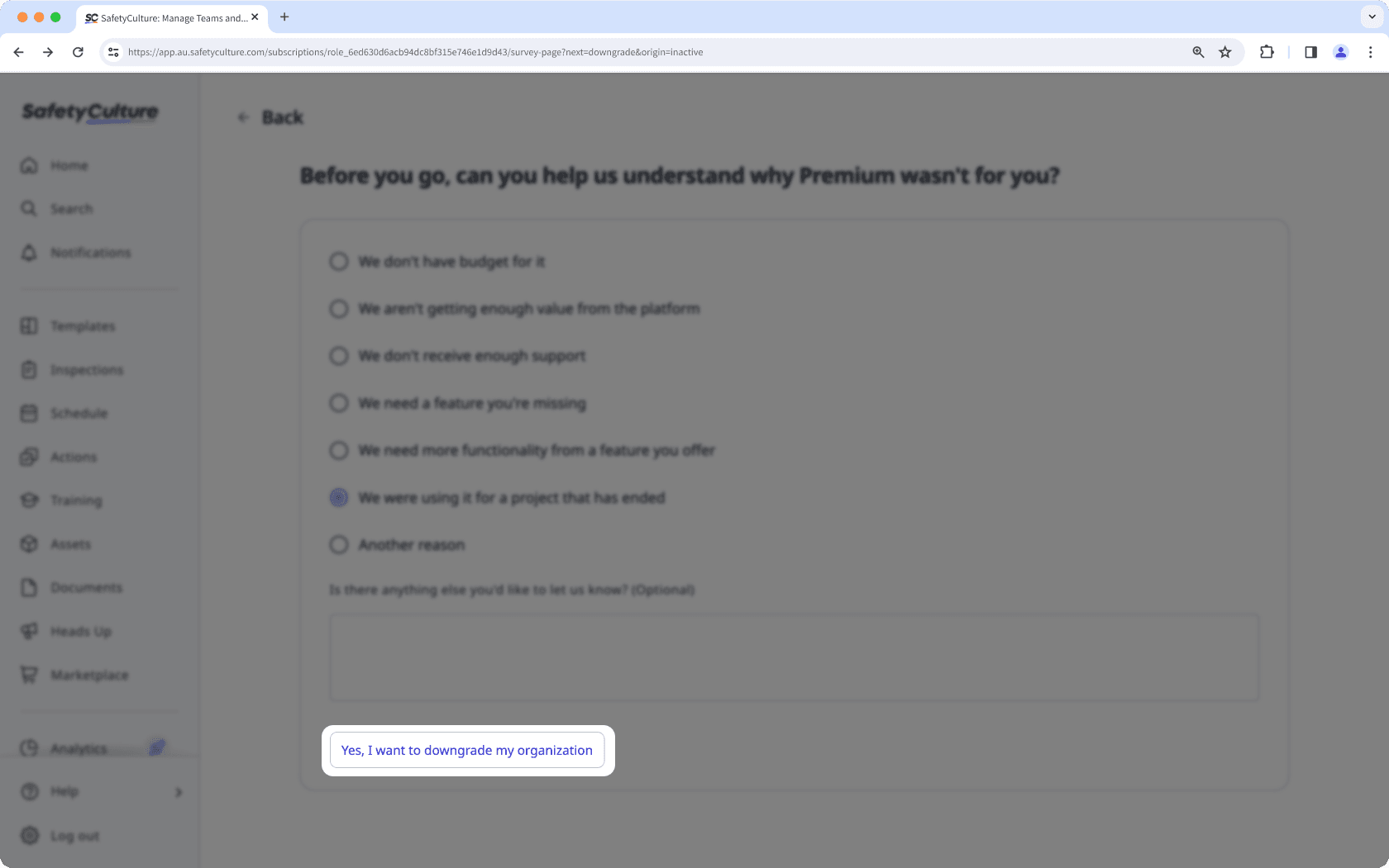 Downgrade to the Free Plan via the web app.