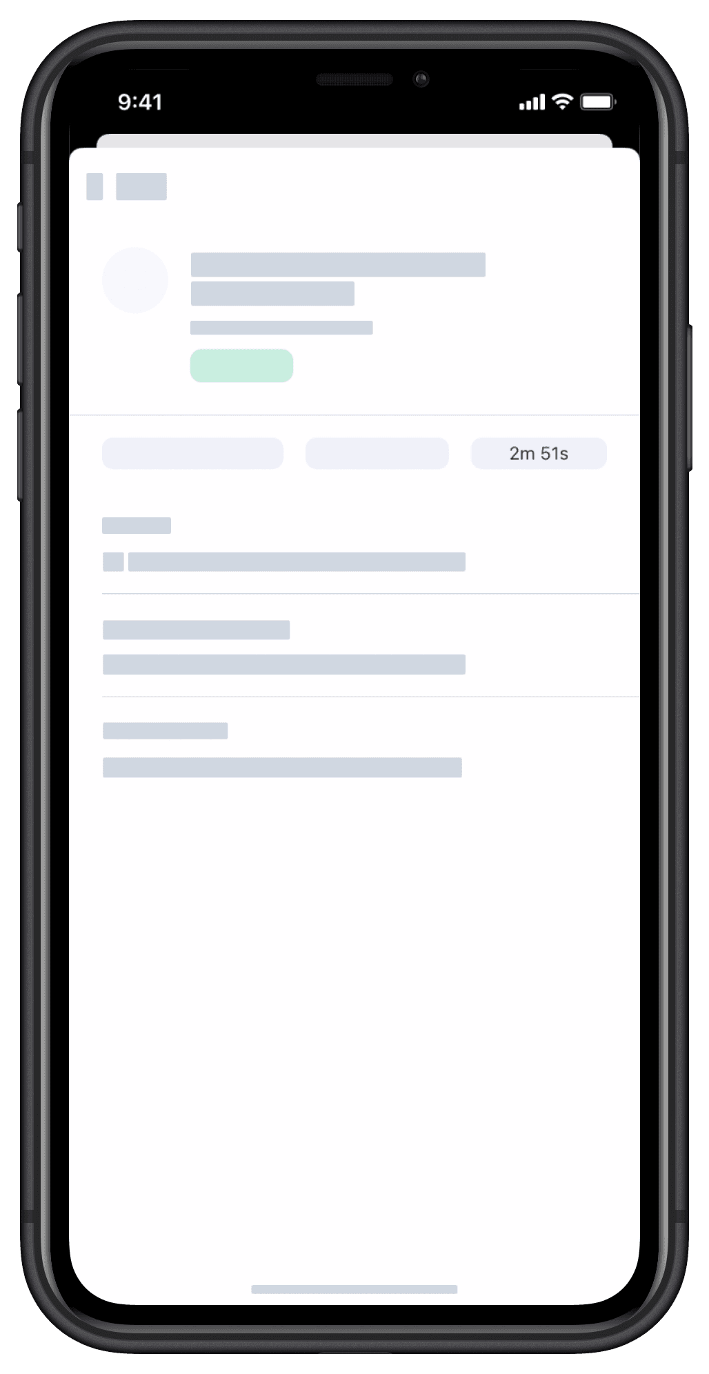 View inspection duration via the mobile app on iOS devices.