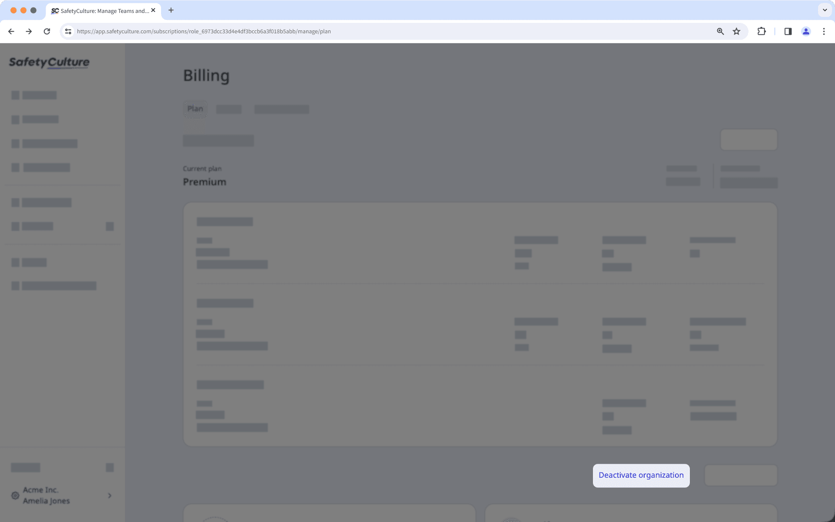 Deactivate your organization via the web app.