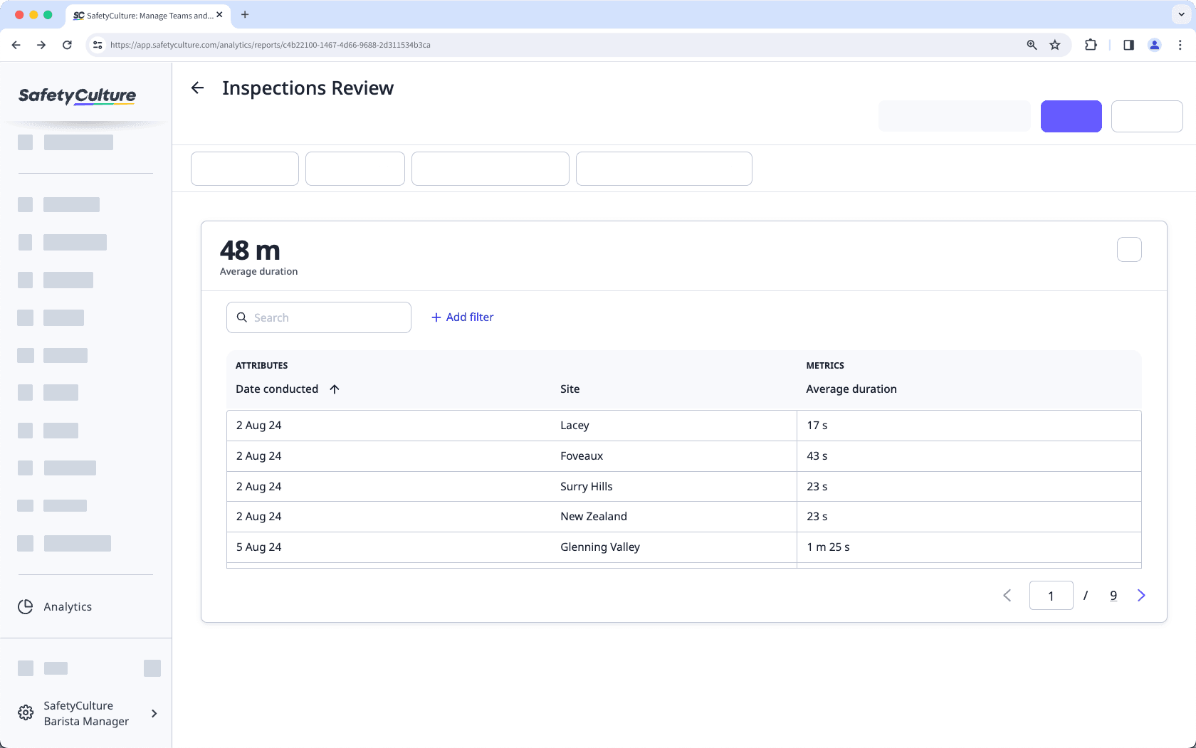 Visualize your data by using the table chart type via the web app.