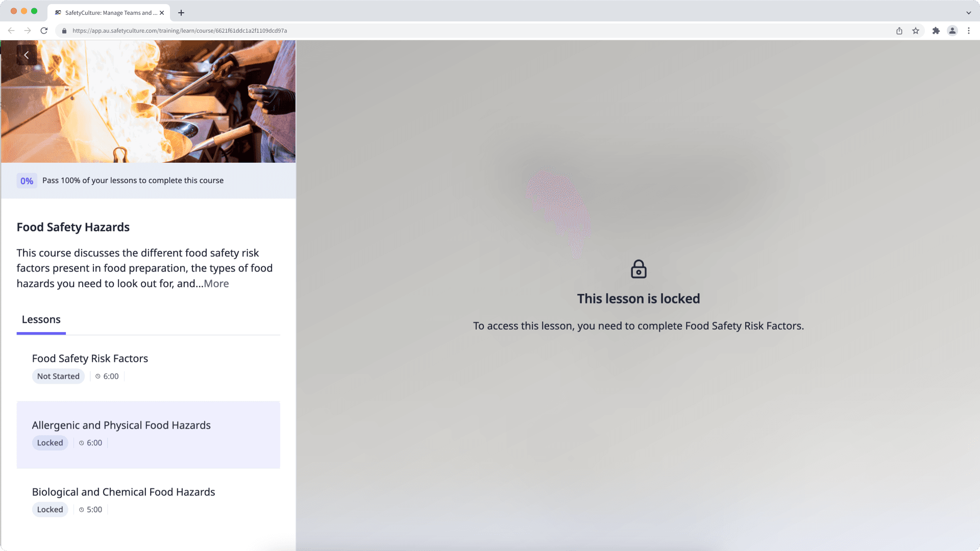 Manage lesson prerequisites on the SafetyCulture web app.