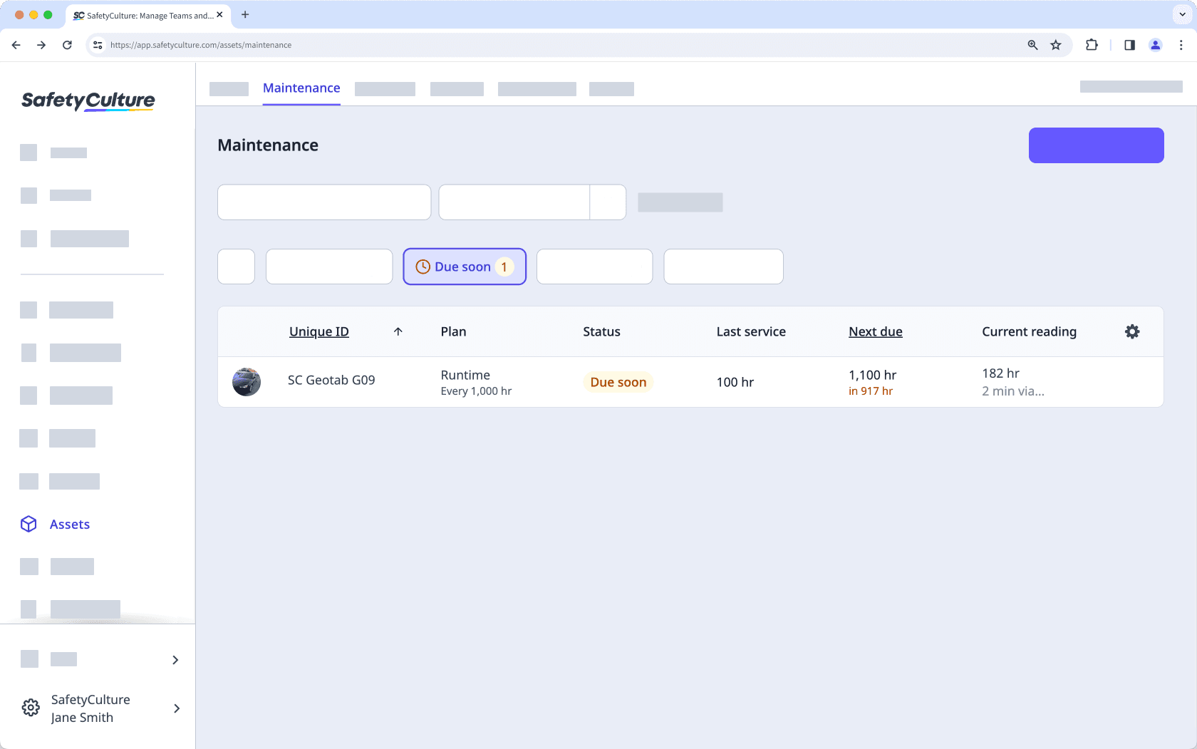 View due soon plans via the web app.