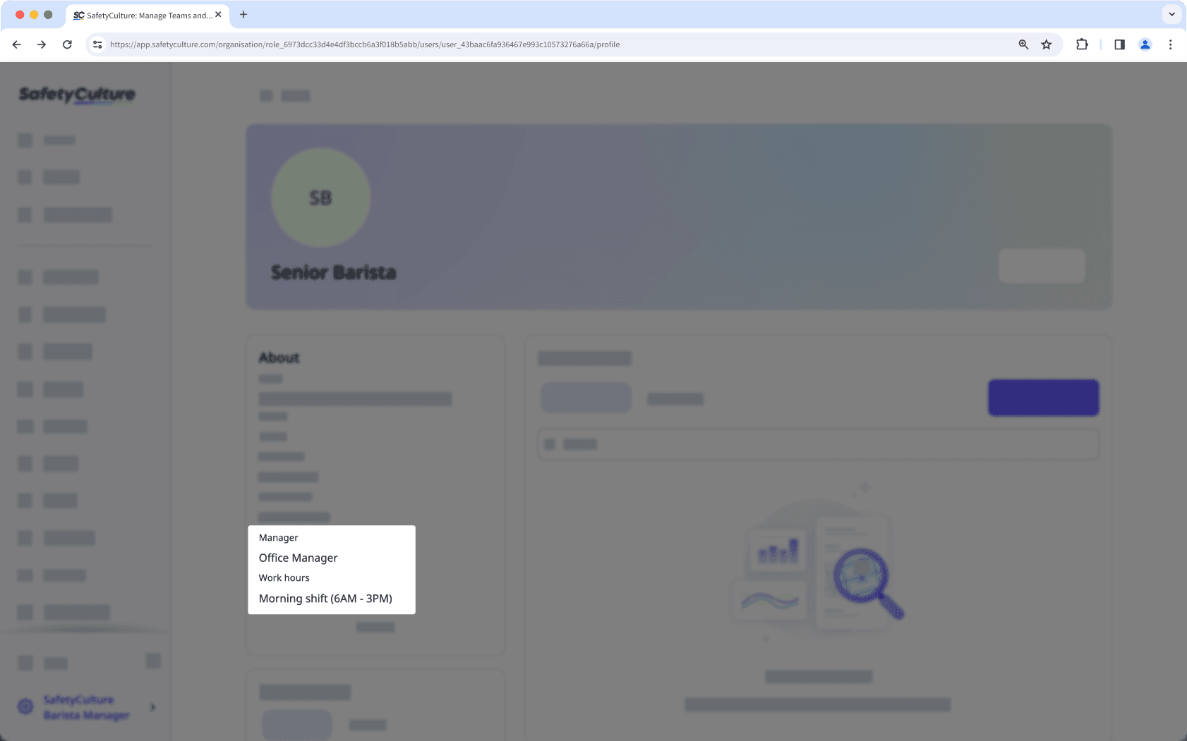 View your team's details through user fields in user profiles via the web app.