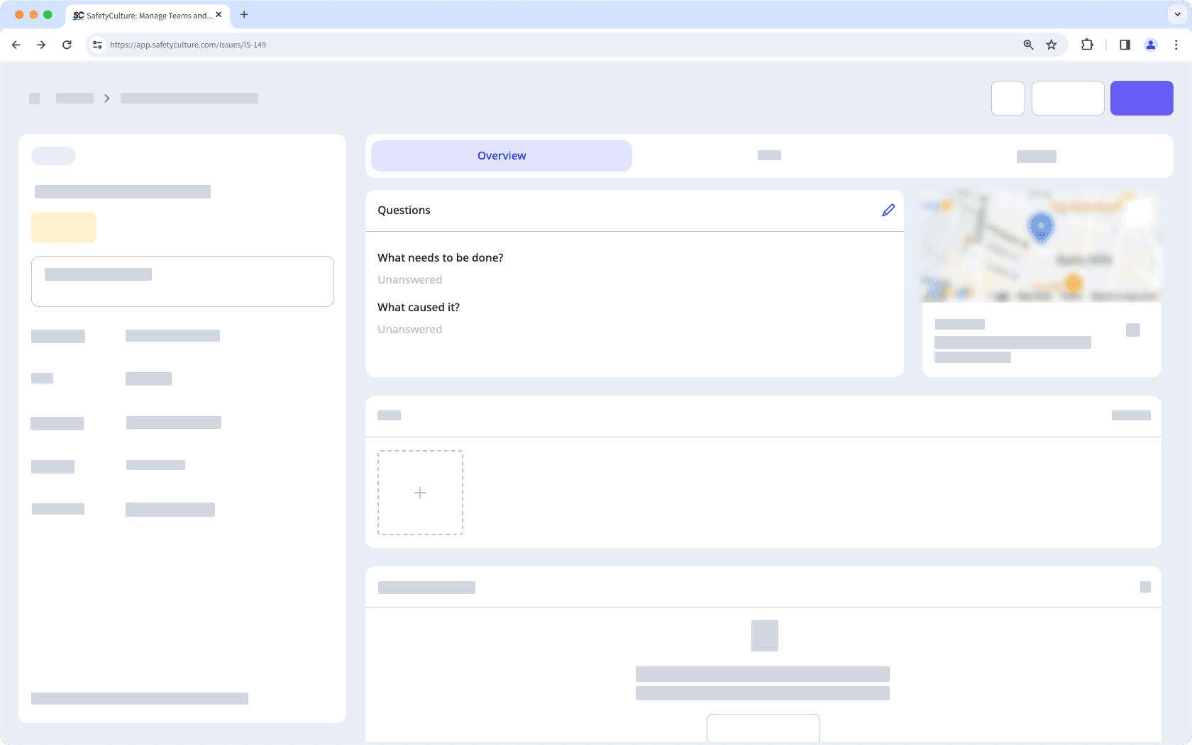 Answer issue custom questions via the web app.