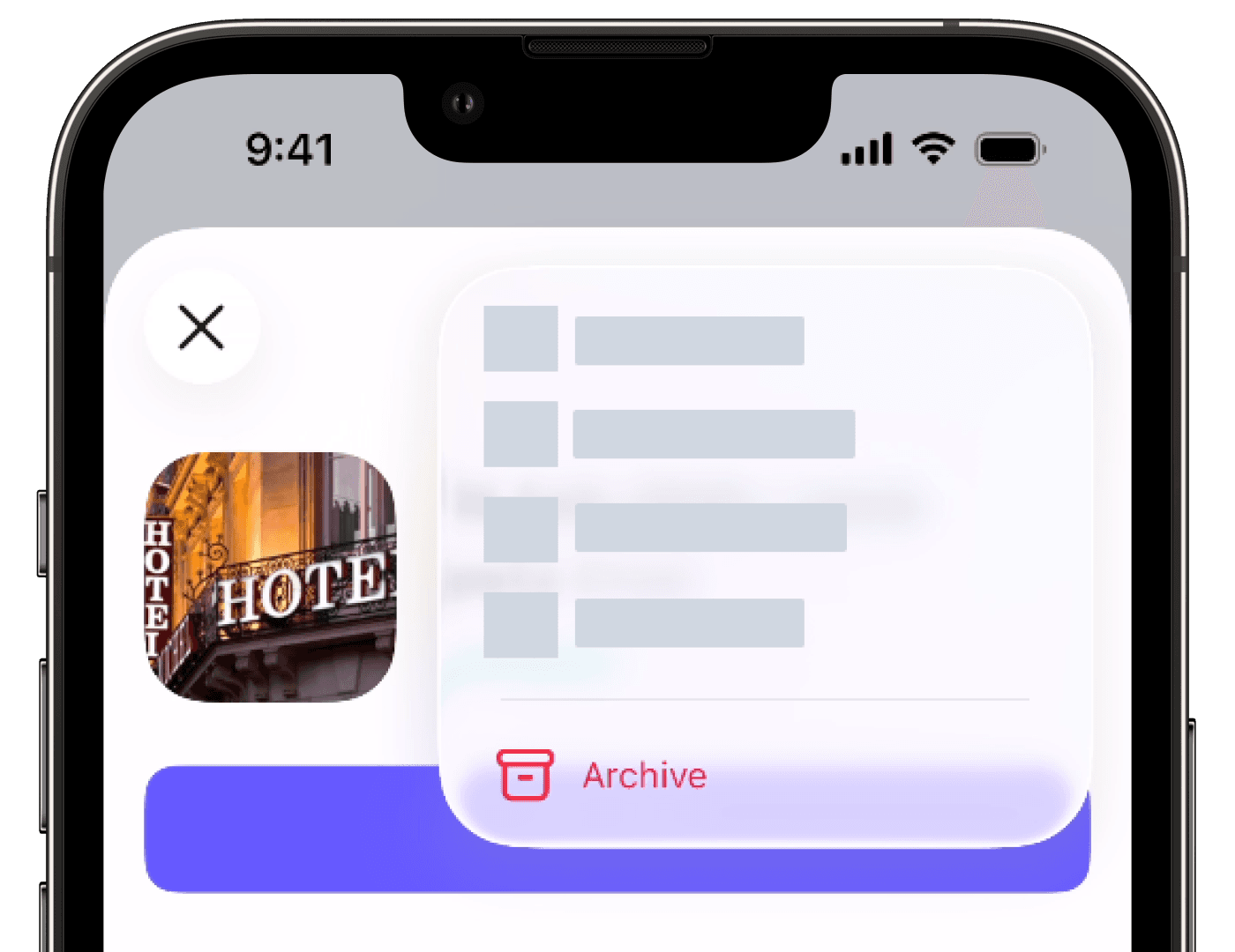 Archive an inspection via the mobile app.