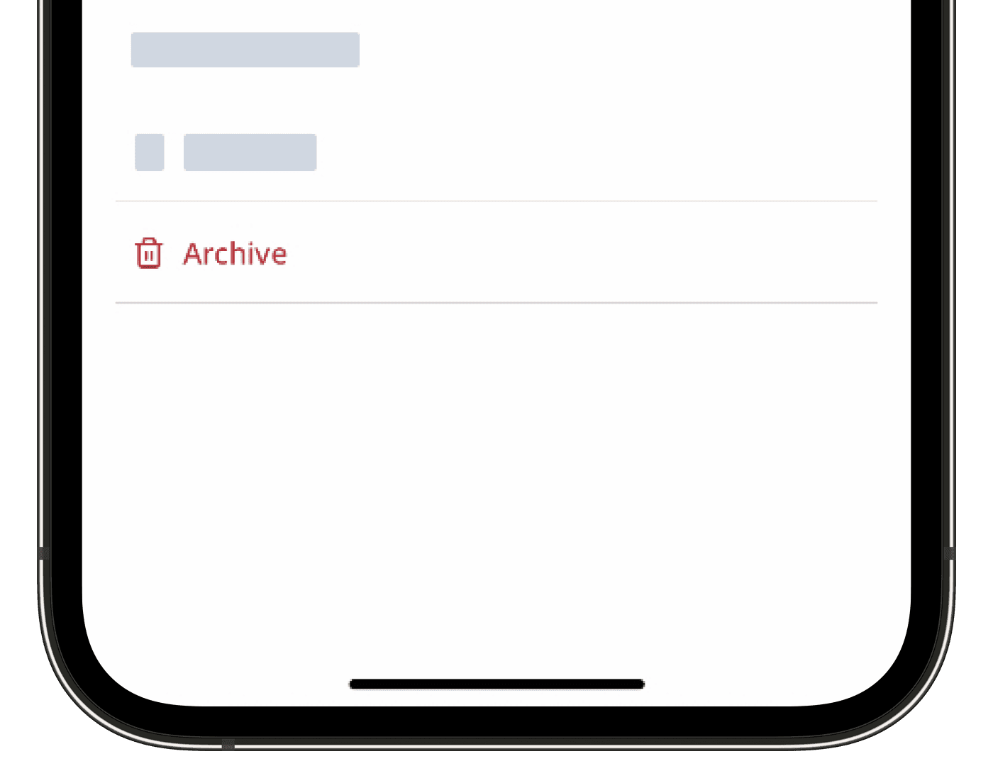 Archive an inspection via the mobile app.