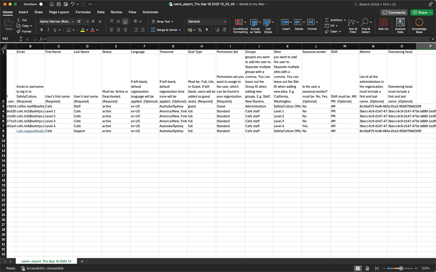 Add and manage users in bulk using one CSV file.