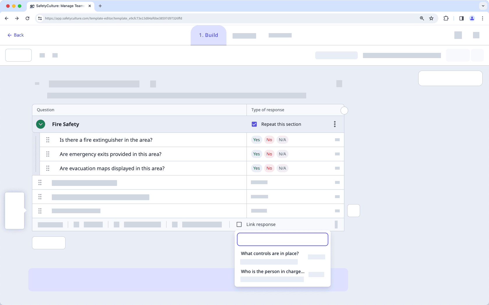 Can't reference a question from a repeat section in the link response.