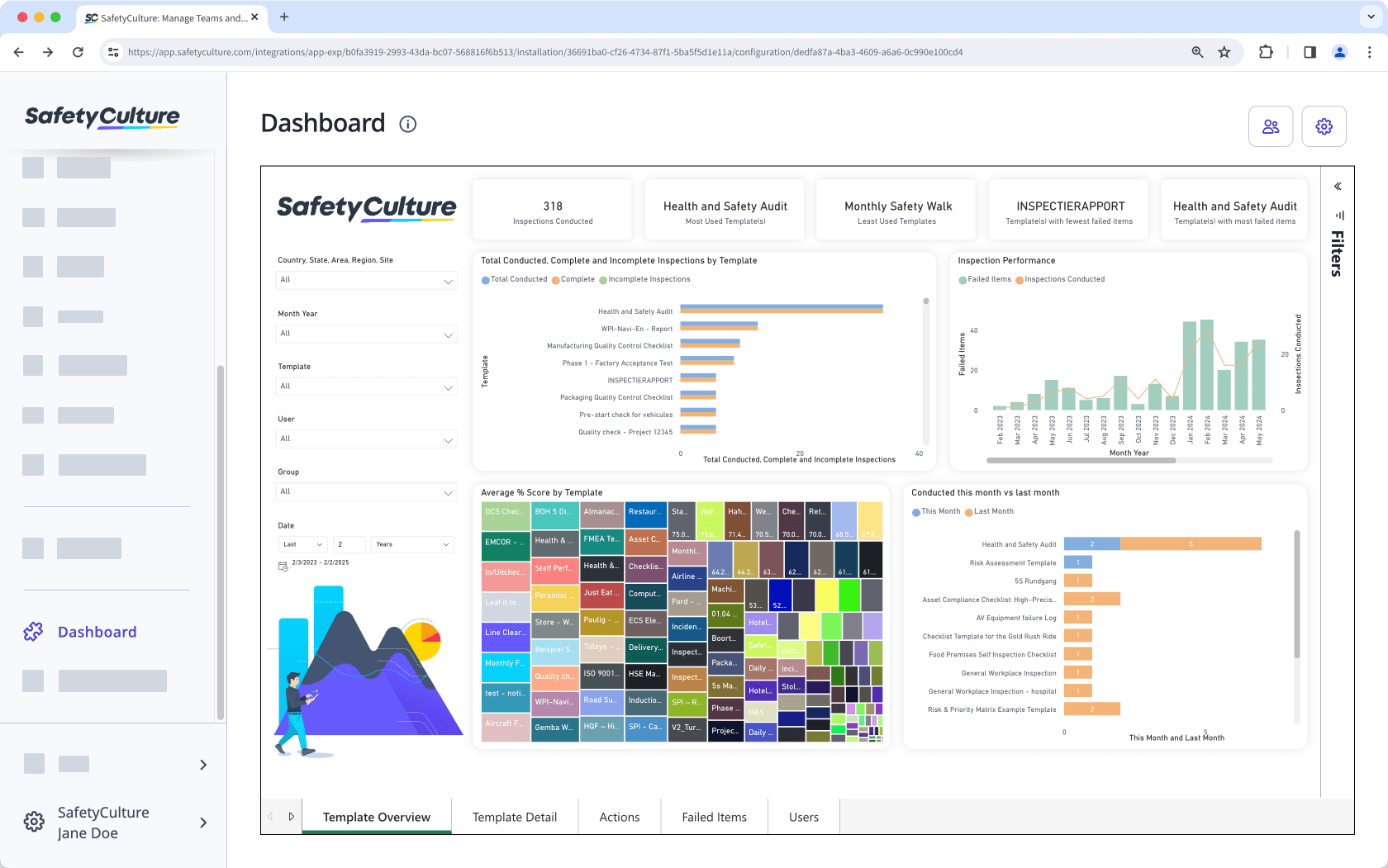 View Microsoft Power BI dashboards via the web app.